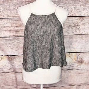 Zara Knit Black and White Cropped Flowy Tank Top Size S